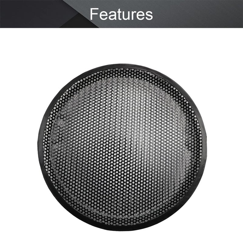 Fielect فيلكت 2 قطع غطاء شبكة مكبر الصوت 12 بوصة غطاء واقي لشبكة مضخم الصوت سيارة غطاء ويفل أسود - Image 3